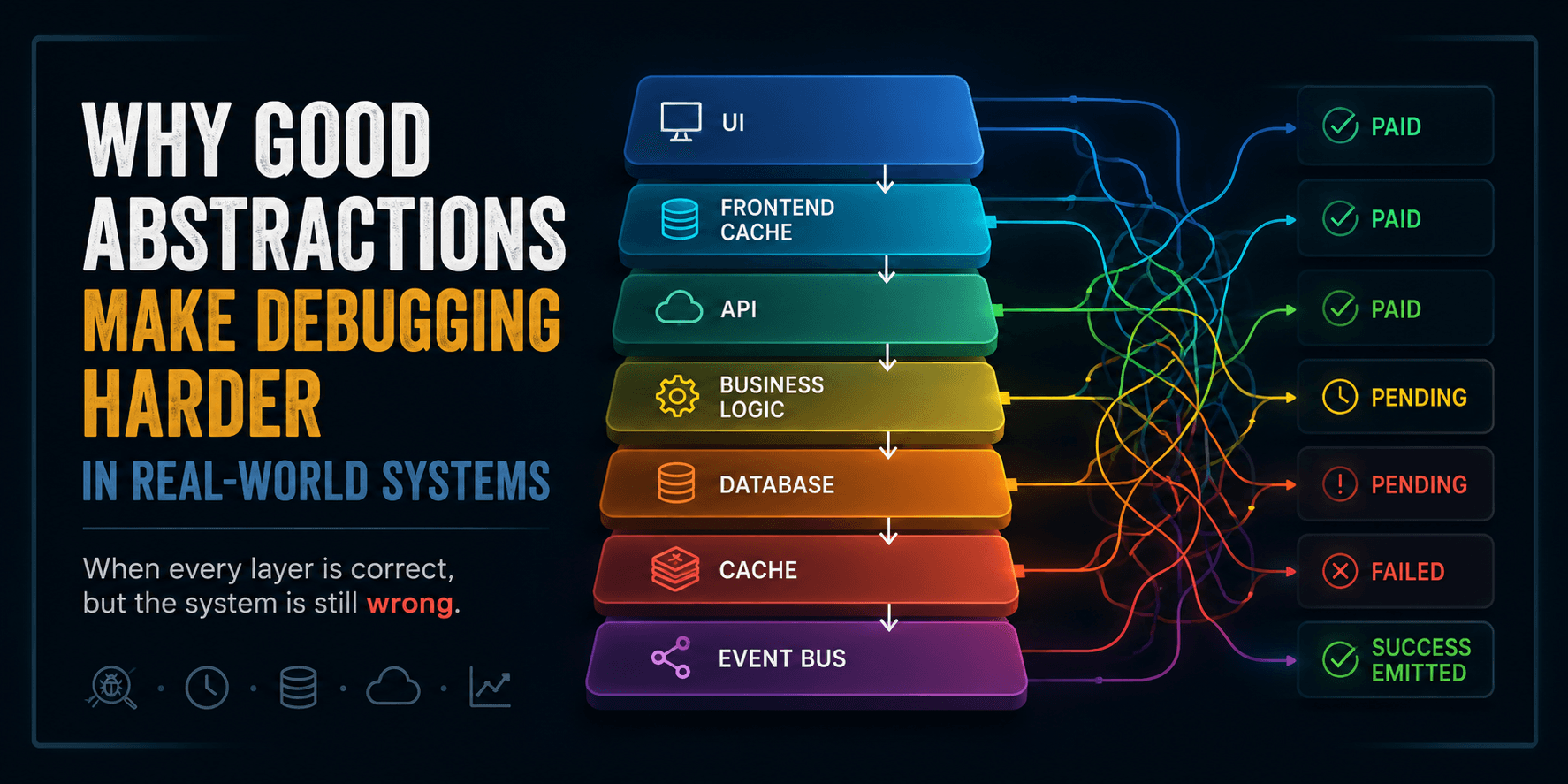 Why Good Abstractions Make Debugging Harder in Real-World Systems